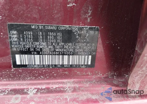 2019 Subaru Impreza 2.0I Premium z USA, uszkodzony, nr VIN 4S3GTAD68K3716950